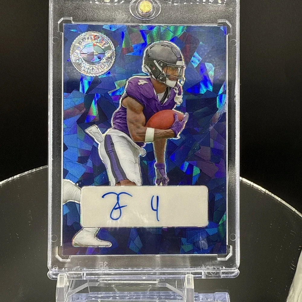 2023 Leaf Pro Set Platinum Zay Flowers RC Auto Purple Mojo SSP /10 - Ravens